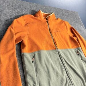 Marmot Two-Tone Orange and Sage Fleece Jacket - Men's